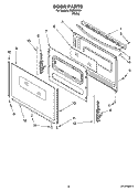 DOOR PARTS, OPTIONAL PARTS Diagram and Parts List for RME30101  Roper Range