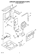 AIRFLOW AND CONTROL PARTS Diagram and Parts List for MACQ244XP0  Whirlpool Air Conditioner