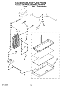 LOWER UNIT AND TUBE PARTS Diagram and Parts List for KSSS42QTX00  KitchenAid Refrigerator