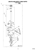 BRAKE AND DRIVE TUBE PARTS Diagram and Parts List for IP44000  Inglis Washer
