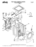 TOP AND CABINET PARTS Diagram and Parts List for BNQ11CVANA0  Whirlpool Washer