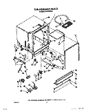 TUB ASSEMBLY Diagram and Parts List for DU8000XX0  Whirlpool Dishwasher