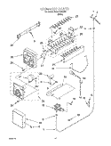 ICEMAKER Diagram and Parts List for 3XART732GW01  Whirlpool Refrigerator