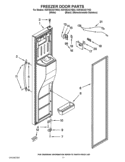 FREEZER DOOR PARTS Diagram and Parts List for KSF26C4XYB02  KitchenAid Refrigerator