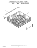 UPPER RACK AND TRACK PARTS Diagram and Parts List for WDF310PLAD0  Whirlpool Dishwasher