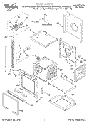 OVEN, LITERATURE Diagram and Parts List for RBS305PDT9  Whirlpool Wall Oven