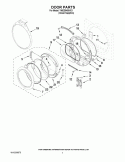 DOOR PARTS Diagram and Parts List for YWED9400VE1  Whirlpool Dryer