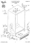 CABINET, LITERATURE Diagram and Parts List for 7ED20TQXFW05  Whirlpool Refrigerator