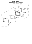 DOOR PARTS Diagram and Parts List for GH9177XLB1  Whirlpool Microwave