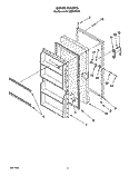 DOOR Diagram and Parts List for RV12EFRXW00  Roper Freezer