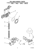 FILL AND OVERFILL PARTS Diagram and Parts List for DUL240XTPTA  Whirlpool Dishwasher