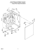 WASHER CABINET Diagram and Parts List for LTG5243DT2  Whirlpool Washer Dryer Combo