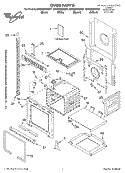 OVEN PARTS Diagram and Parts List for GMC305PDS07  Whirlpool Microwave Oven Combo