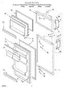 DOOR, OPTIONAL Diagram and Parts List for RT12VKYEW02  Roper Refrigerator