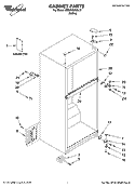CABINET PARTS Diagram and Parts List for ER8YHMXSL01  Whirlpool Refrigerator