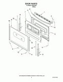 DOOR PARTS Diagram and Parts List for IES350XW0  Inglis Range