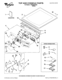 TOP AND CONSOLE PARTS Diagram and Parts List for YWED9200SQ2  Whirlpool Dryer