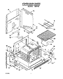 LOWER OVEN Diagram and Parts List for KEBI200YBL2  KitchenAid Wall Oven