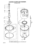 AGITATOR, BASKET AND TUB Diagram and Parts List for AX5133VL0  Whirlpool Washer