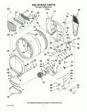 BULKHEAD PARTS Diagram and Parts List for WGD9610XW0  Whirlpool Dryer
