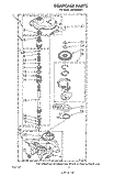 GEARCASE Diagram and Parts List for LA6100XSW1  Whirlpool Washer