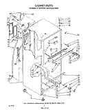 CABINET Diagram and Parts List for ET18JKXWF01  Whirlpool Refrigerator