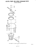 HEATER, PUMP, AND LOWER SPRAYARM Diagram and Parts List for DU5504XM0  Whirlpool Dishwasher