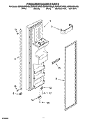 FREEZER DOOR PARTS Diagram and Parts List for KSRS25CNLK00  KitchenAid Refrigerator