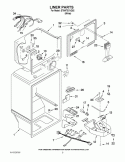 LINER PARTS Diagram and Parts List for ET8WTEXVQ02  Whirlpool Refrigerator