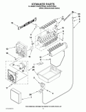 ICEMAKER PARTS Diagram and Parts List for GX5FHTXVQ04  Whirlpool Refrigerator