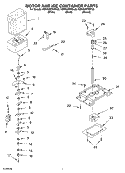 MOTOR AND ICE CONTAINER PARTS Diagram and Parts List for KSRG25FKBL02  KitchenAid Refrigerator