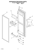 REFRIGERATOR DOOR PARTS Diagram and Parts List for TS25AFXKT01  Estate Refrigerator