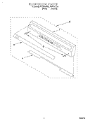 Part Location Diagram of 4364374 Whirlpool Backguard, Assembly. (Almond)