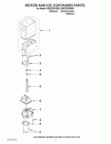 MOTOR AND ICE CONTAINER PARTS Diagram and Parts List for KSRV22FVMS03  KitchenAid Refrigerator