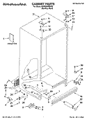 CABINET PARTS Diagram and Parts List for KSRB22FRBX02  KitchenAid Refrigerator