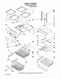 SHELF PARTS Diagram and Parts List for G25EFSB23S7  Whirlpool Refrigerator