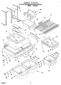 SHELF Diagram and Parts List for KTRP20KDWH03  KitchenAid Refrigerator