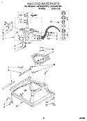 MACHINE BASE Diagram and Parts List for LSC8245BN0  Whirlpool Washer