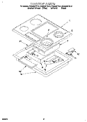 SECTION Diagram and Parts List for RC8536XTH3  Whirlpool Cooktop