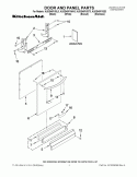 DOOR AND PANEL PARTS Diagram and Parts List for KUDS40FVSS3  KitchenAid Dishwasher