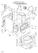 CABINET Diagram and Parts List for KGYS750GQ0  KitchenAid Dryer