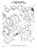 BULKHEAD PARTS Diagram and Parts List for WGD95HEXW1  Whirlpool Dryer