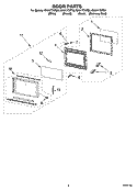 DOOR PARTS Diagram and Parts List for GH6177XPB0  Whirlpool Microwave