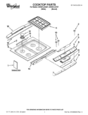 COOKTOP PARTS Diagram and Parts List for GW397LXUT07  Whirlpool Range
