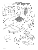 UNIT PARTS Diagram and Parts List for KSRD22FKBL03  KitchenAid Refrigerator