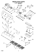 SECTION Diagram and Parts List for KWCU380JSS0  KitchenAid Range Hood