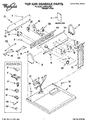 TOP AND CONSOLE PARTS Diagram and Parts List for LER5644PQ0  Whirlpool Dryer