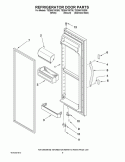 REFRIGERATOR DOOR PARTS Diagram and Parts List for TS25AFXKT08  Estate Refrigerator