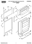 REFRIGERATOR DOOR Diagram and Parts List for RT18EKRBW00  Roper Refrigerator