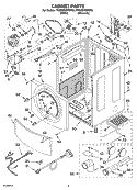 CABINET PARTS Diagram and Parts List for YKEHSO2RMT0  KitchenAid Dryer